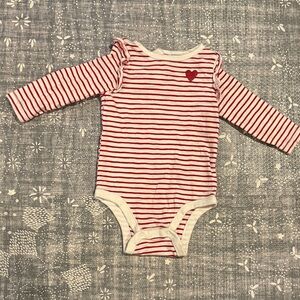 Striped Red and White Kids One Piece